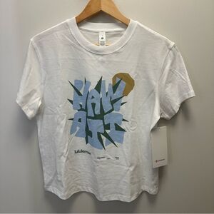 NWT 2 Lululemon Relaxed-Fit Cotton Jersey T-Shirt Hawaii City Big Island Logo